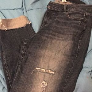 Lane Bryant ripped blue jeans SZ 14 like new